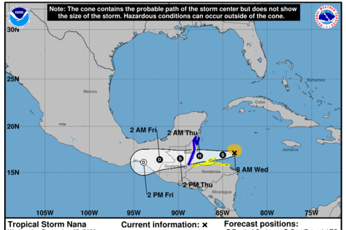 Guatemala se prepara para recibir los impactos de la tormenta Nana