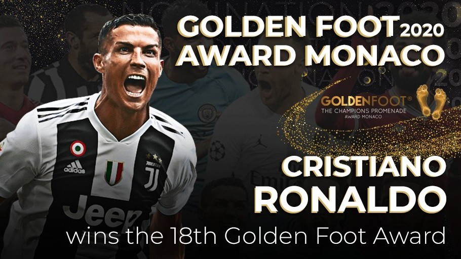 Cristiano Ronaldo gana el premio 'Golden Foot' al mejor jugador de 2020 mayor de 28 años