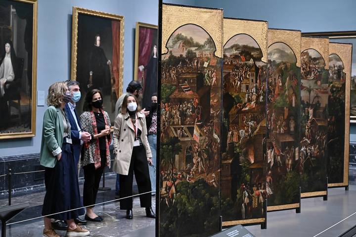 El Prado Se Abre Al Arte Colonial Con Un Biombo De La Conquista De